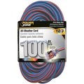 Powerzone Cord Ext12/3X100Ft Blu/Org Stp ORC530835